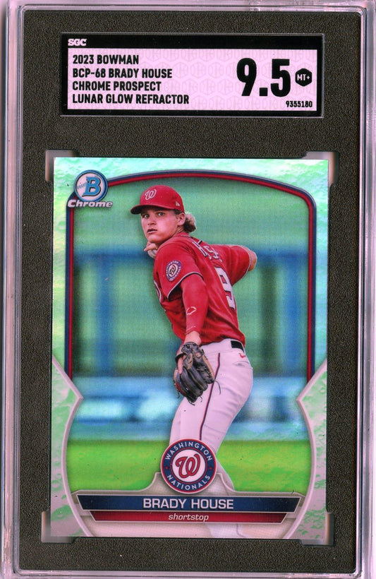 2023 Bowman #BCP-68 Brady House Lunar Glow Refractors SGC 9.5