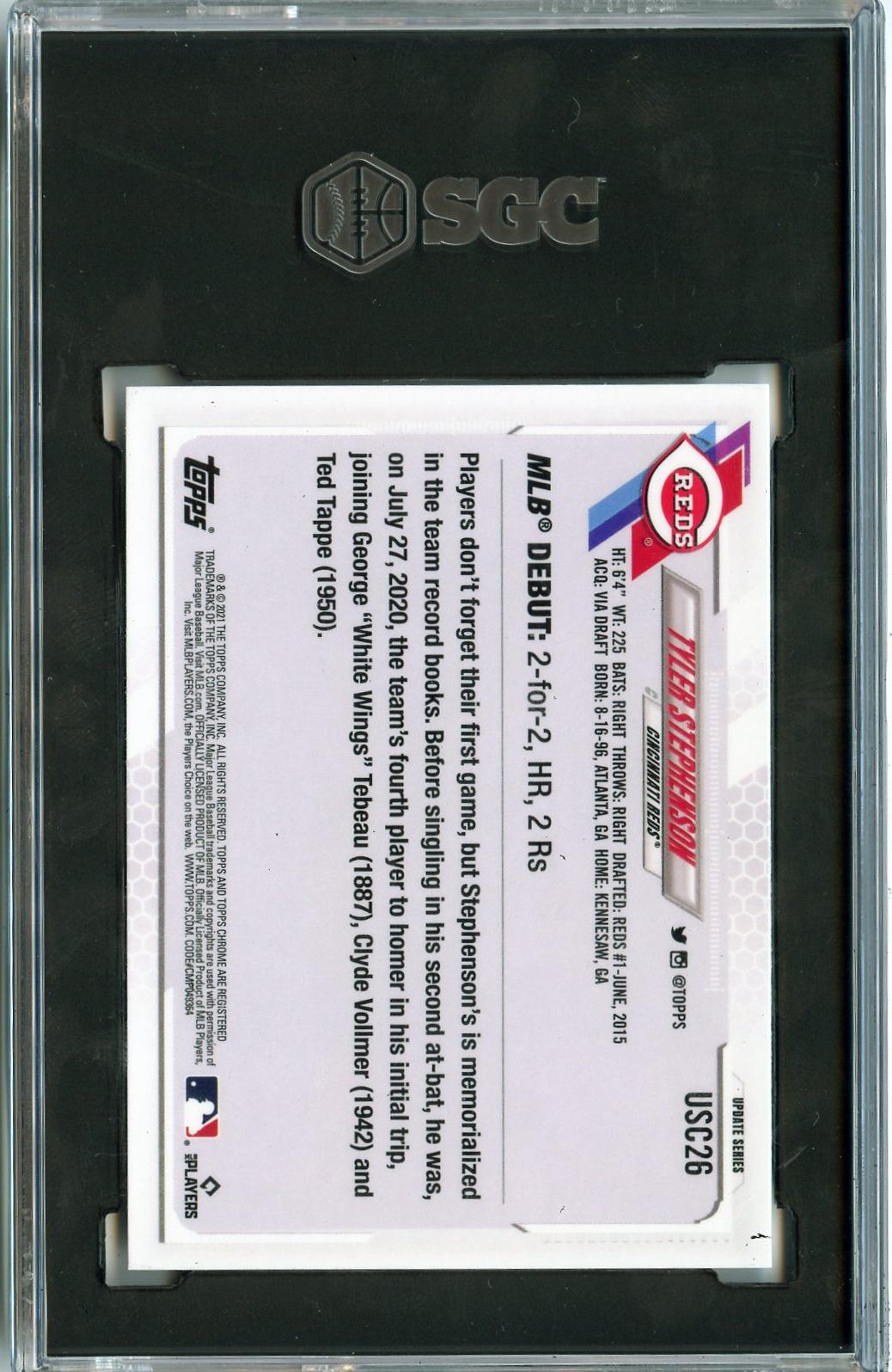 2021 Topps Chrome Update #USC26 Tyler Stephenson SGC 9