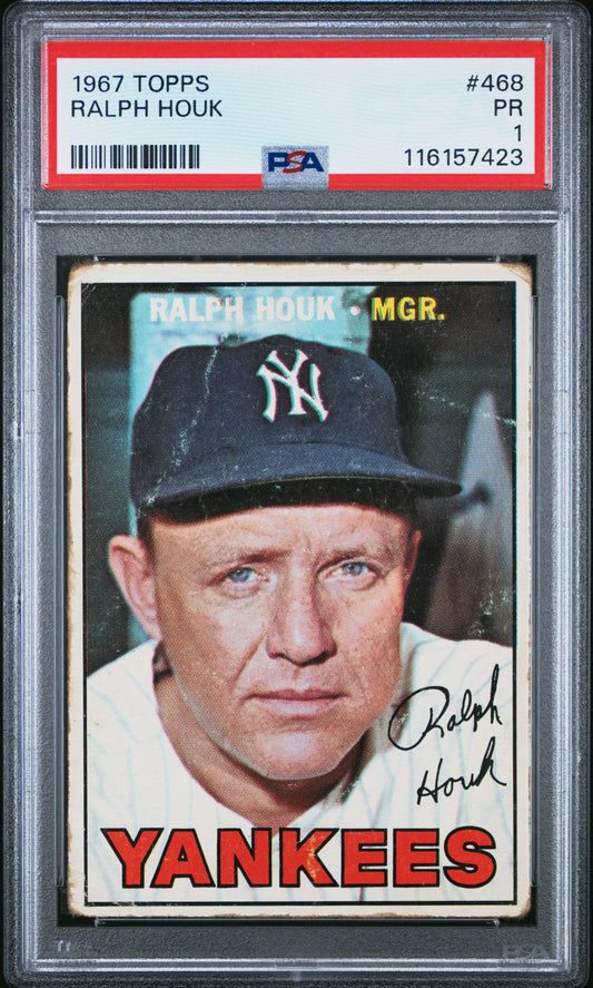 1967 Topps #468 Ralph Houk PSA 1