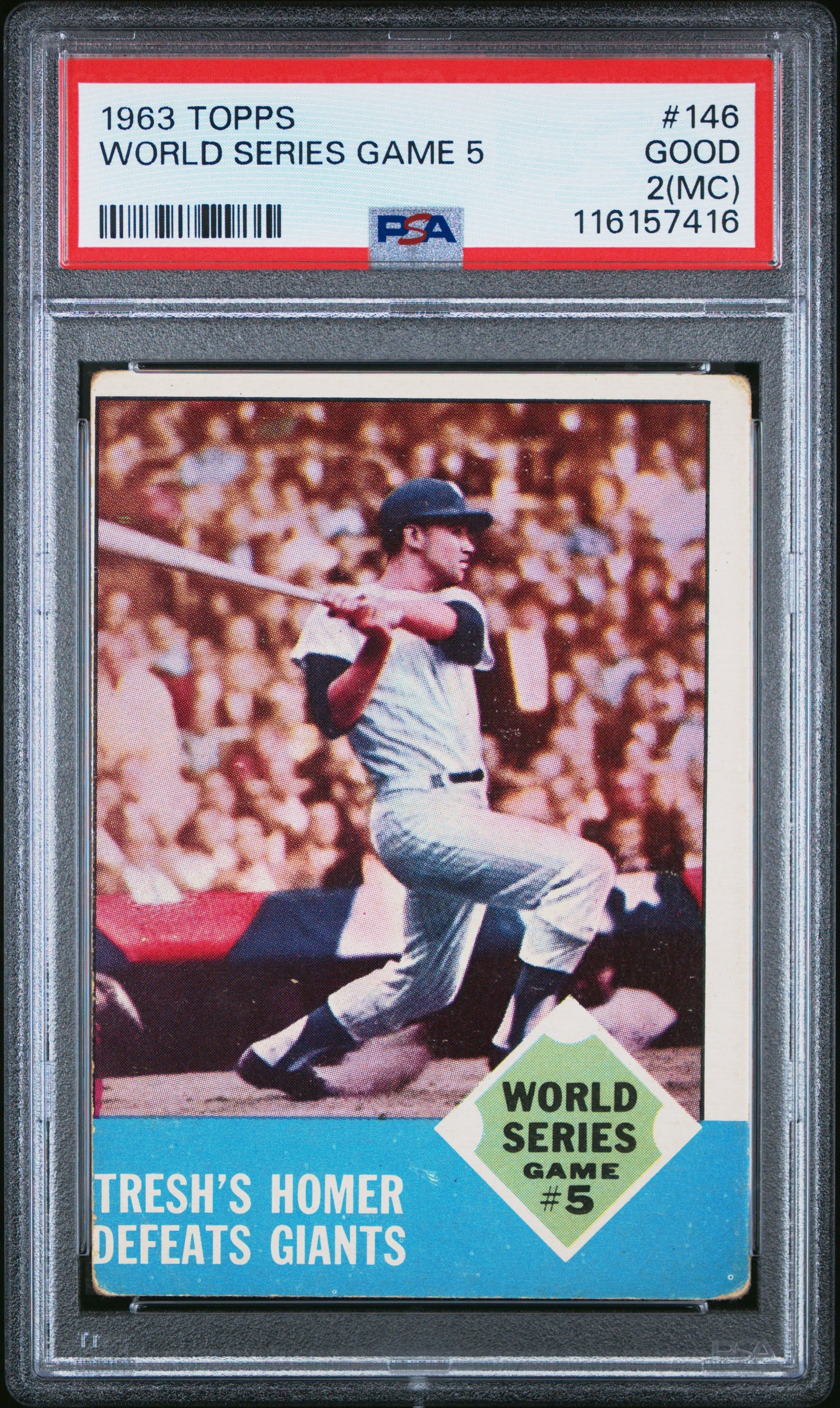 1963 Topps #146 World Series Game 5 PSA 2