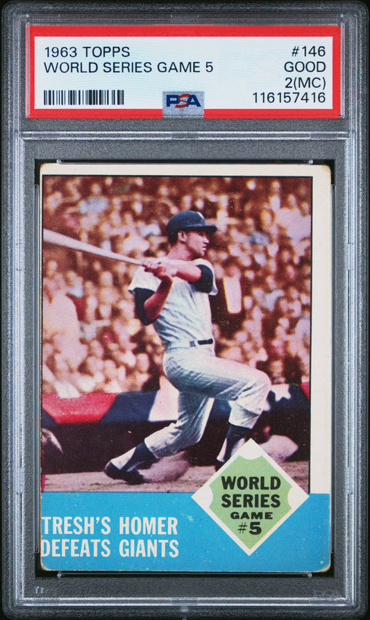 1963 Topps #146 World Series Game 5 PSA 2