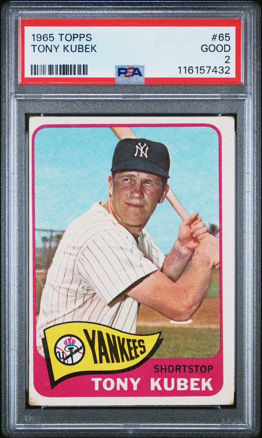 1965 Topps #65 Tony Kubek PSA 2