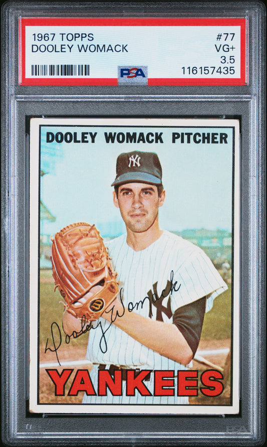 1967 Topps #77 Dooley Womack PSA 3.5