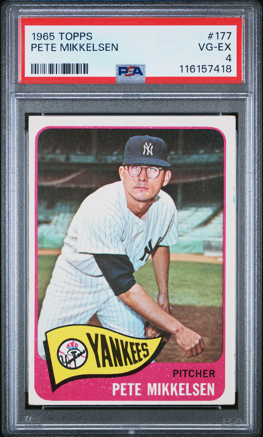 1965 Topps #177 Pete Mikkelsen PSA 4