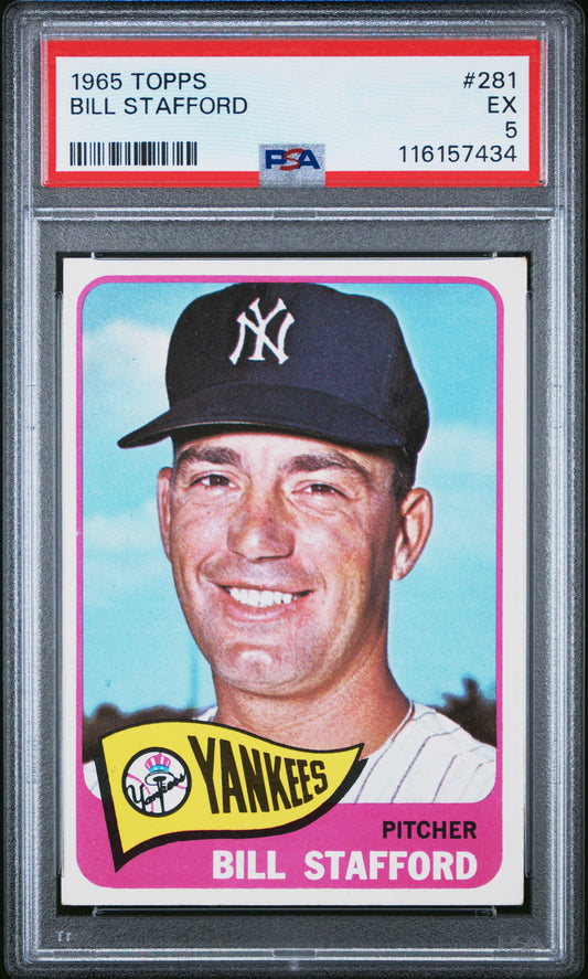 1965 Topps #281 Bill Stafford PSA 5
