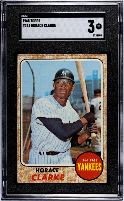 1968 Topps #263 Horace Clarke SGC 3
