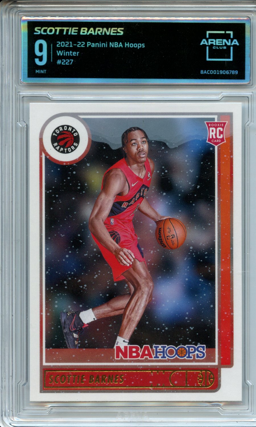 2021-22 Hoops Winter #227 Scottie Barnes RC Arena Club 9