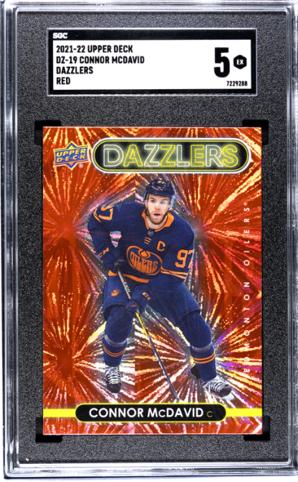 2021-22 Upper Deck #DZ-19 Connor Mcdavid Dazzlers Red SGC 5