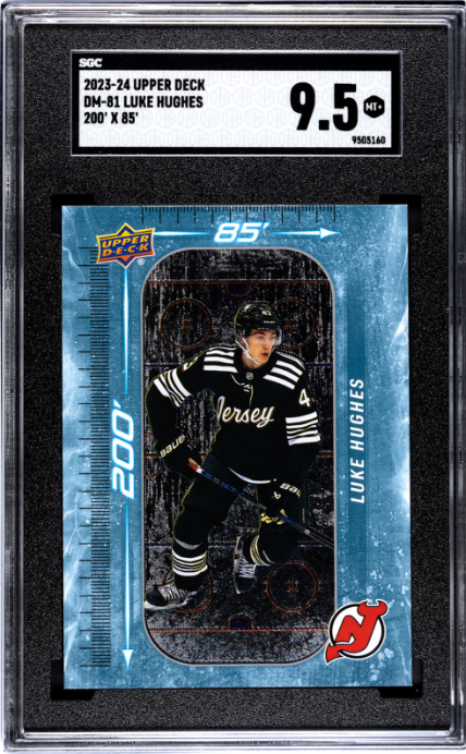2023-24 Upper Deck #DM-81 Luke Hughes 200' X 85' SGC 9.5