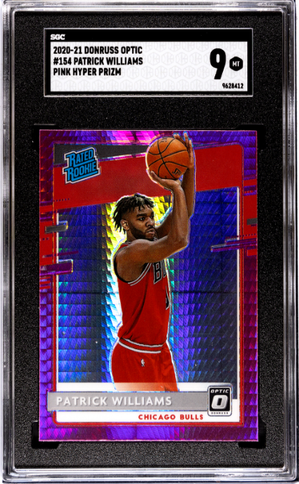 2020-21 Donruss Optic #154 Patrick Williams Pink Hyper Prizm RR SGC 9