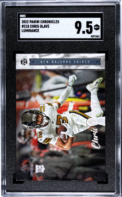 2022 Panini Chronicles #218 Chris Olave Luminance RC SGC 9.5