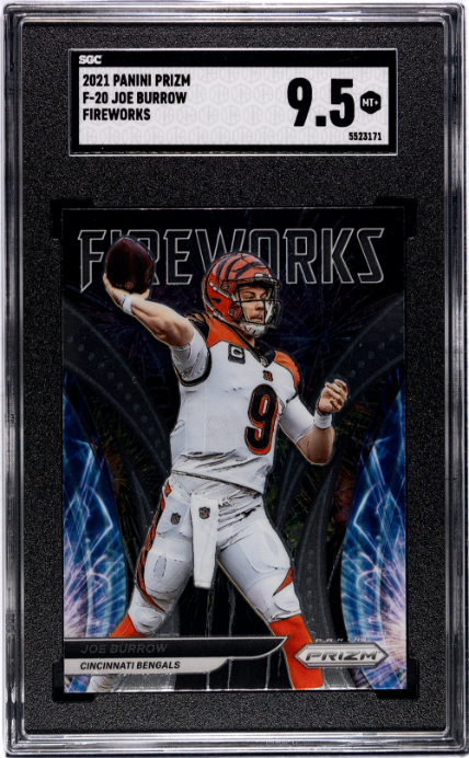 2021 Panini Prizm #F-20 Joe Burrow Fireworks SGC 9.5