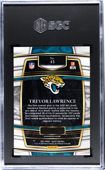 2021 Panini Select #43 Trevor Lawrence RC SGC 8