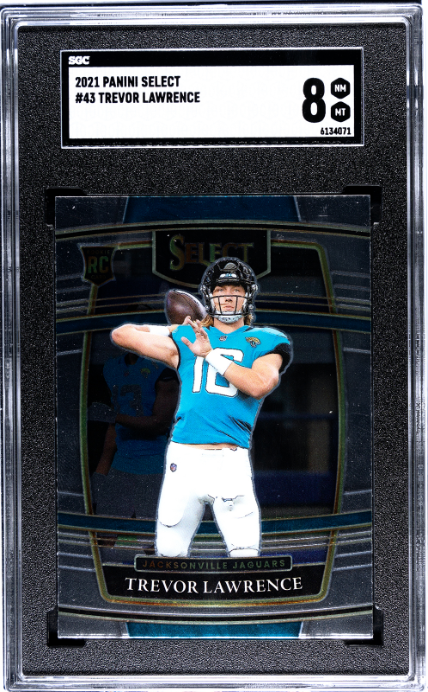 2021 Panini Select #43 Trevor Lawrence RC SGC 8