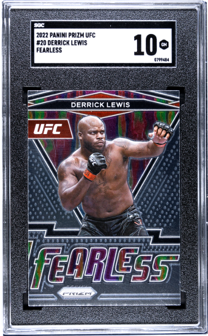 2022 Panini Prizm UFC #20 Derrick Lewis Fearless SGC 10
