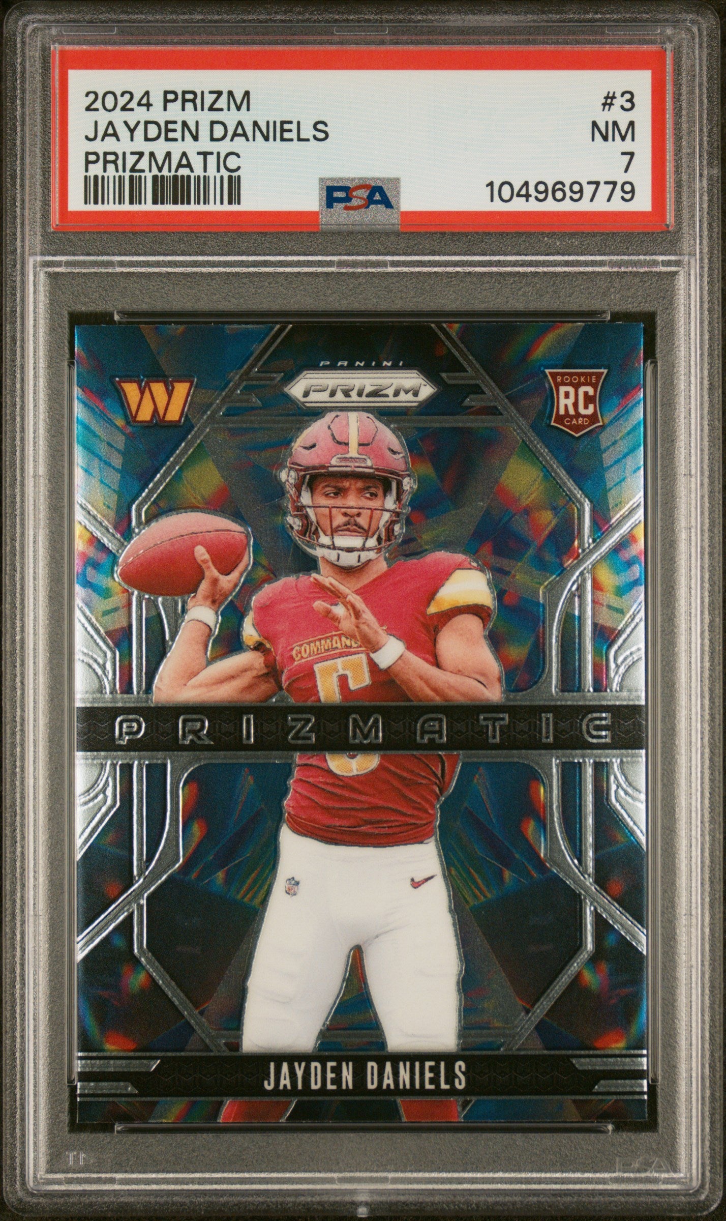 2024 Panini Prizm Prizmatic #3 Jayden Daniels RC PSA 7