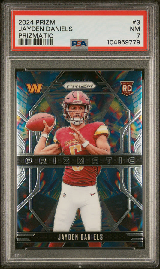 2024 Panini Prizm Prizmatic #3 Jayden Daniels RC PSA 7