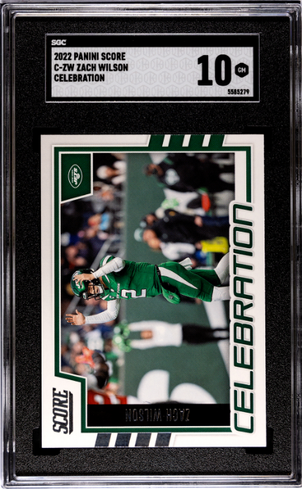 2022 Panini Score #C-ZW Zach Wilson Celebration SGC 10
