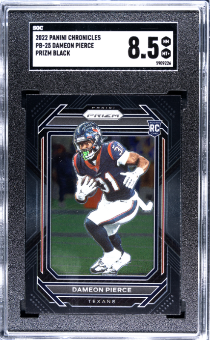 2022 Panini Chronicles #PB-25 Dameon Pierce Prizm Black RC SGC 8.5