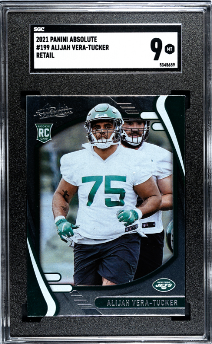 2021 Panini Absolute #199 Alijah Vera-Tucker Retail RC SGC 9
