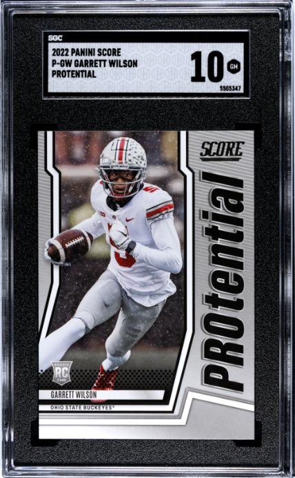 2022 Panini Score #P-GW Garrett Wilson Protential RC SGC 10