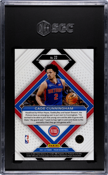 2021-22 Panini Prizm #22 Cade Cunningham Emergent RC SGC 8.5