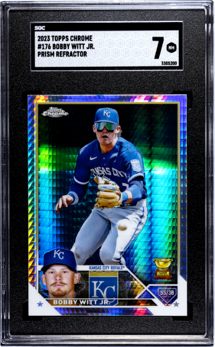 2023 Topps Chrome #176 Bobby Witt Jr. Prism Refractor SGC 7
