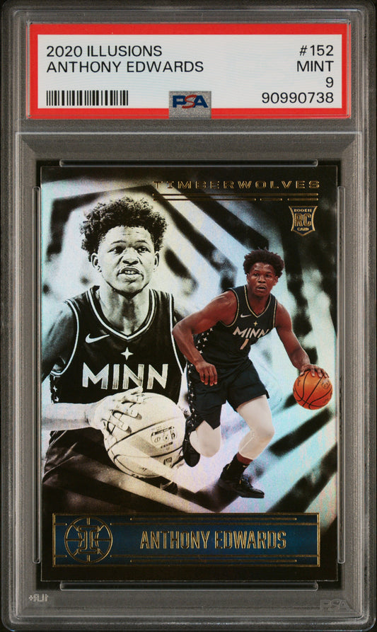 2020 Panini Illusions #152 Anthony Edwards RC PSA 9