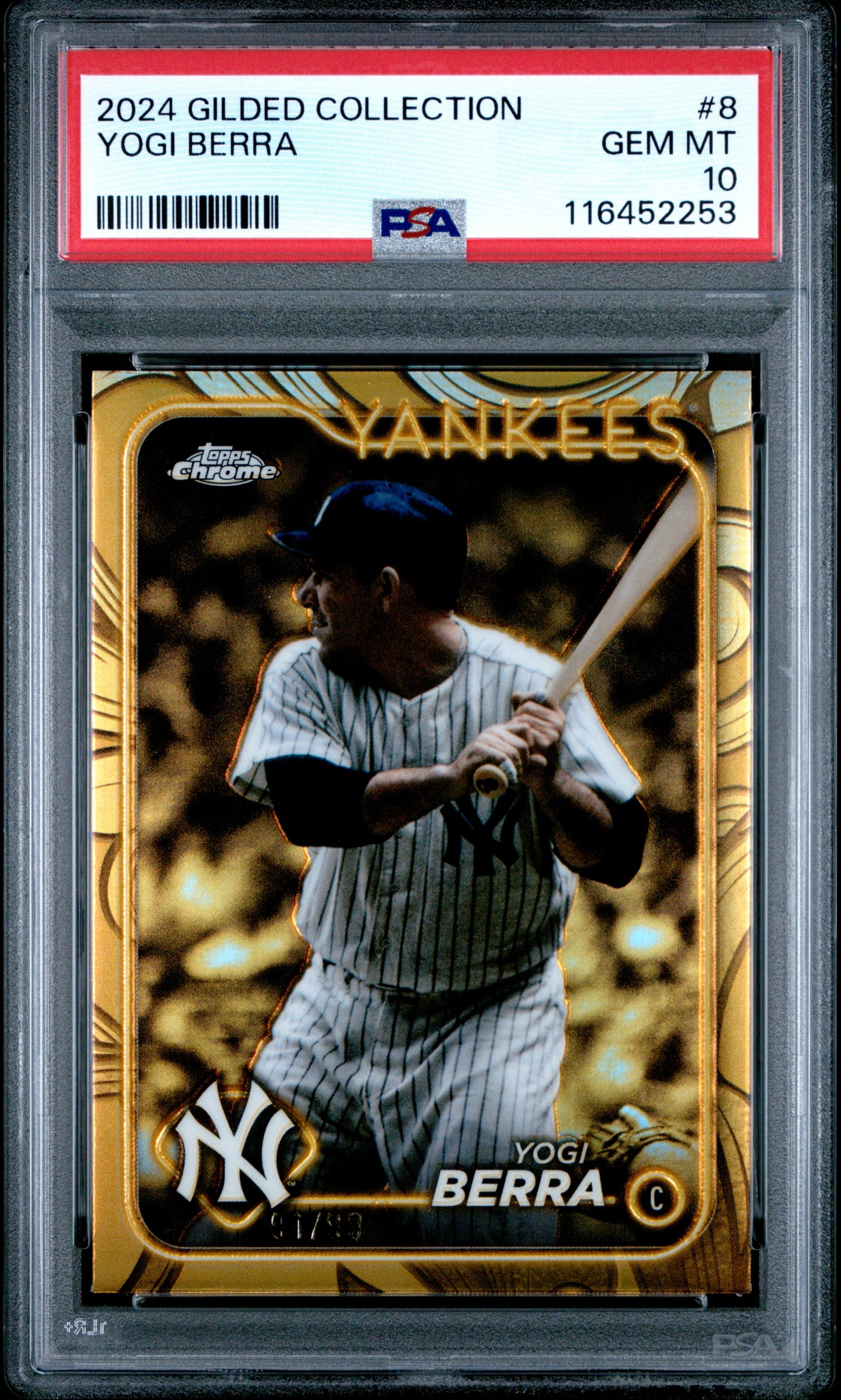 2024 Topps Gilded Collection #8 Yogi Berra PSA 10
