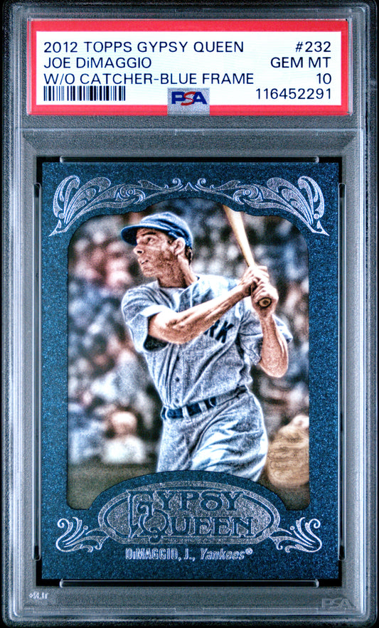 2012 Topps Gypsy Queen #232 Joe Dimaggio W/O Catcher-Blue Frame PSA 10
