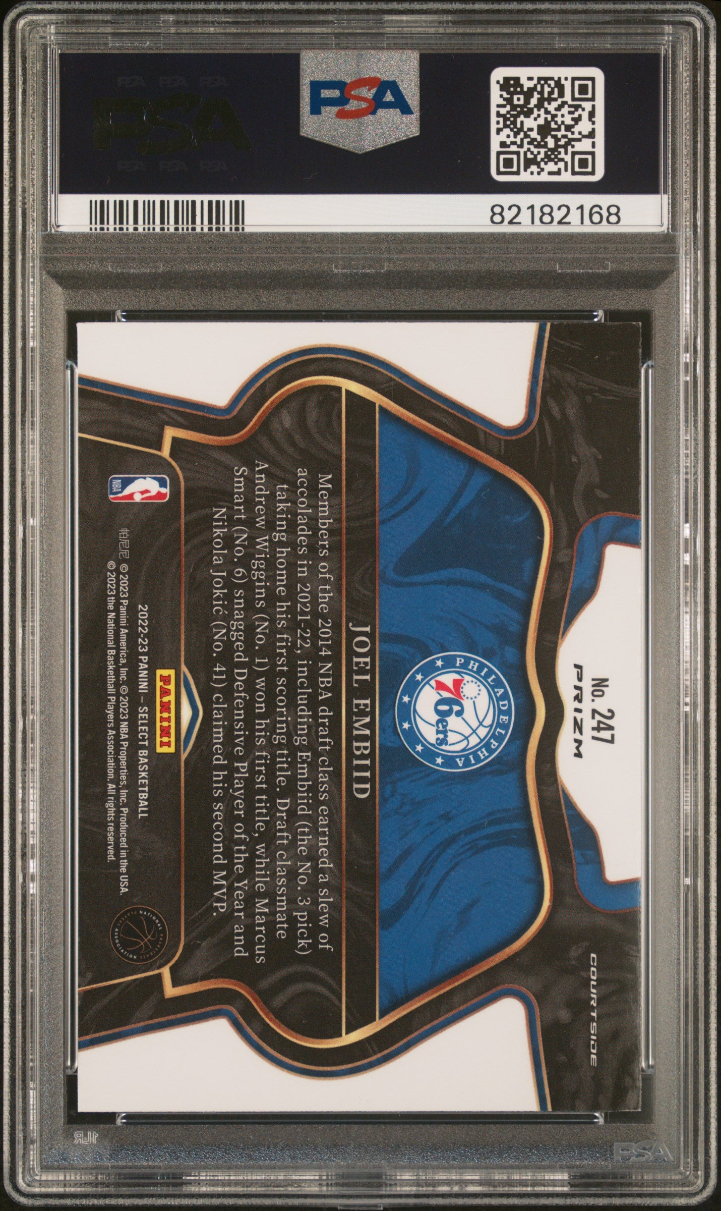 2022 Panini Select #247 Joel Embiid Elephant PSA 9