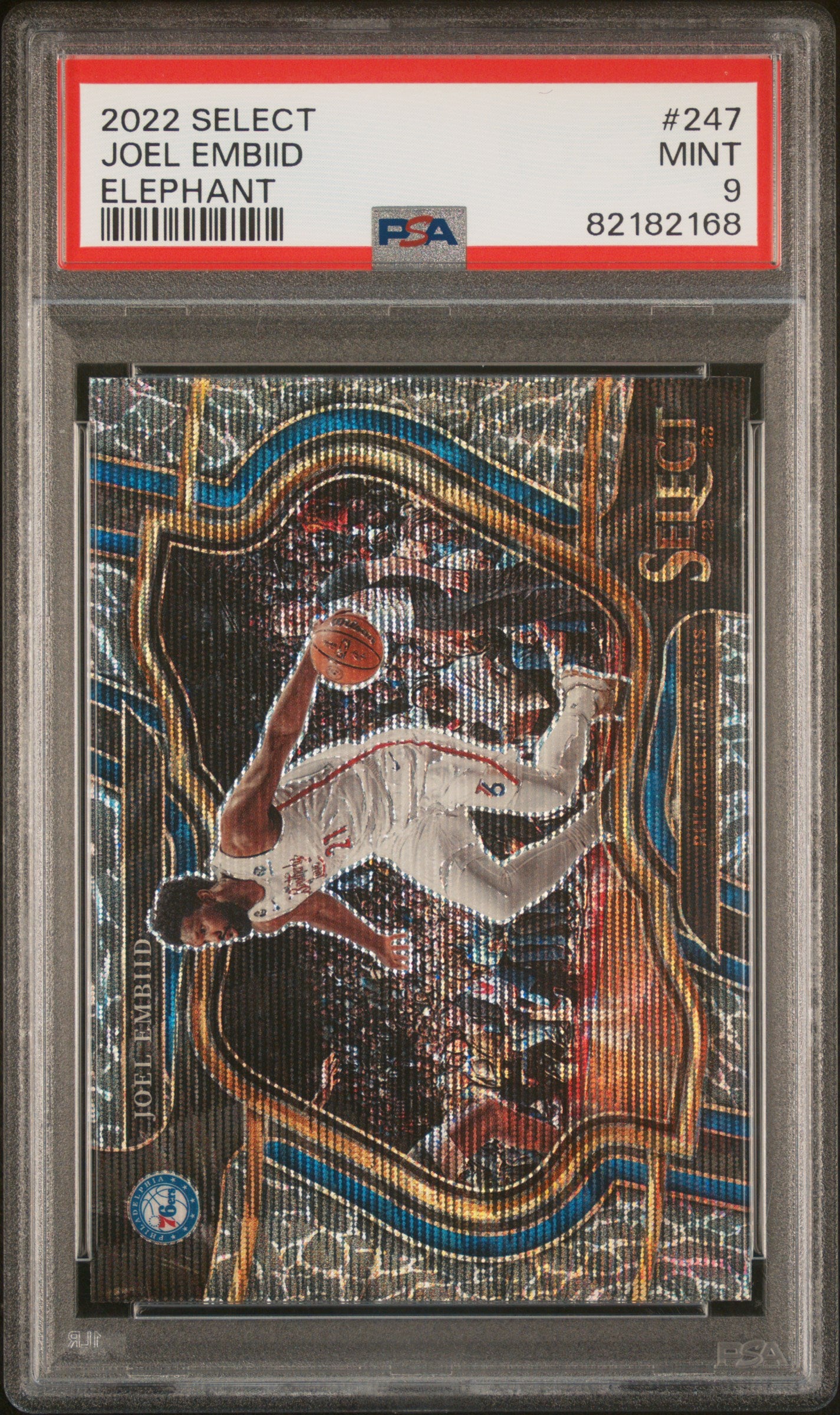 2022 Panini Select #247 Joel Embiid Elephant PSA 9