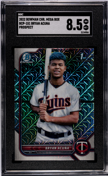 2022 Bowman Chrome Mega Box #BCP-151 Bryan Acuna Prospect SGC 8.5