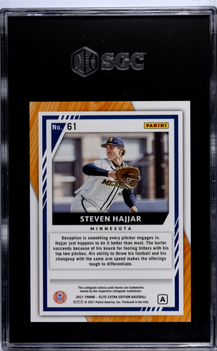 2021 Panini Elite Extra Edition #61 Steven Hajjar Prime Numbers A SGC 10