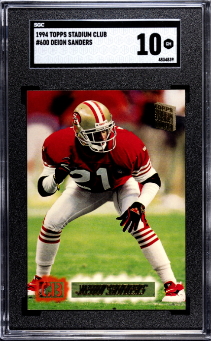 1994 Topps Stadium Club #600 Deion Sanders SGC 10