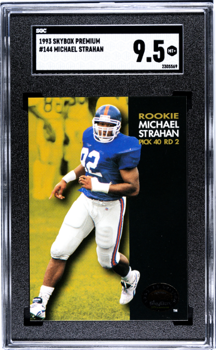 1993 Skybox Premium #144 Michael Strahan SGC 9.5
