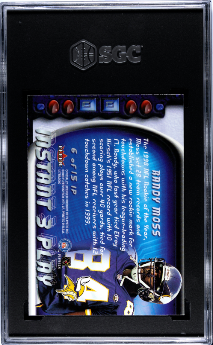 2000 Fleer Ultra #6IP Randy Moss Instant 3 Play SGC 9