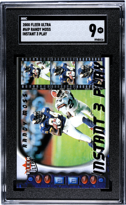 2000 Fleer Ultra #6IP Randy Moss Instant 3 Play SGC 9