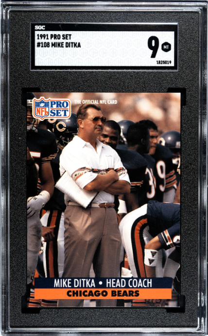 1991 Pro Set #108 Mike Ditka SGC 9