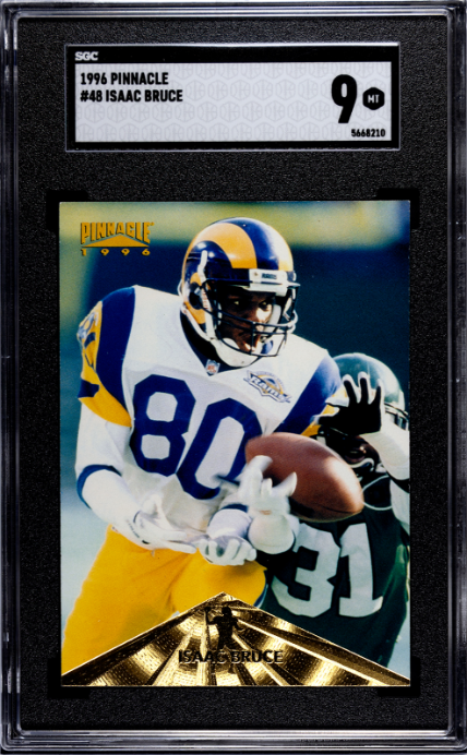 1996 Pinnacle #48 Isaac Bruce SGC 9