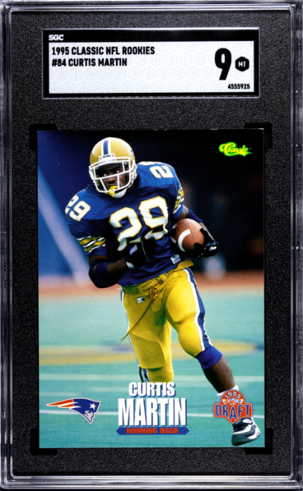 1995 Classic Nfl Rookies #84 Curtis Martin SGC 9