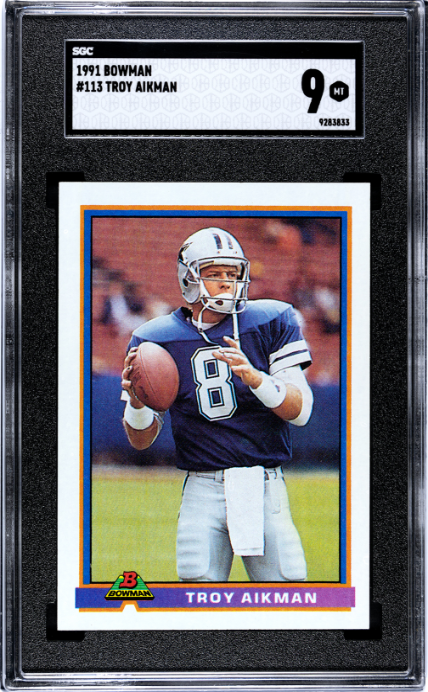 1991 Bowman #113 Troy Aikman SGC 9