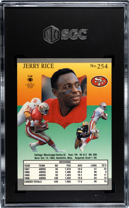 1991 Fleer Ultra #254 Jerry Rice SGC 9