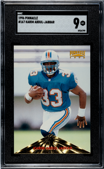 1996 Pinnacle #167 Karim Abdul-Jabbar SGC 9