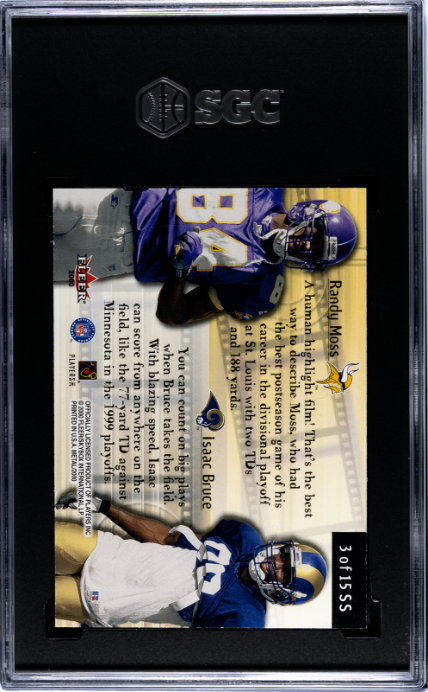 2000 Fleer Metal #3SS Moss/Bruce Sunday Showdown SGC 8.5