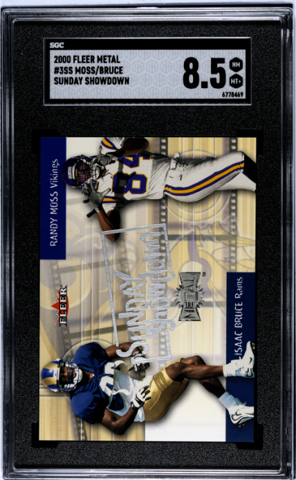 2000 Fleer Metal #3SS Moss/Bruce Sunday Showdown SGC 8.5