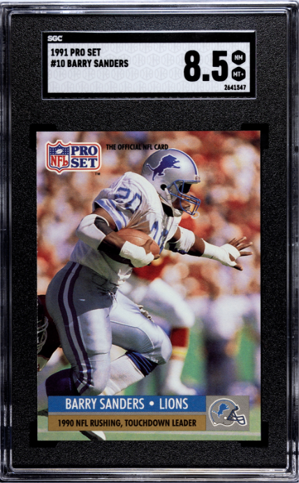 1991 Pro Set #10 Barry Sanders SGC 8.5