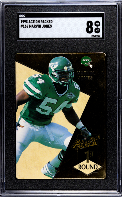 1993 Action Packed #166 Marvin Jones SGC 8