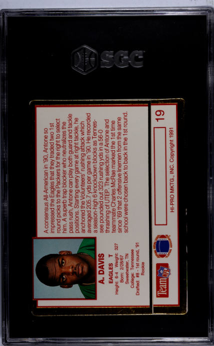 1991 Action Packed Update #19 Antone Davis SGC 8