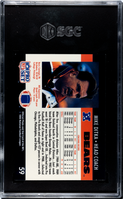 1990 Pro Set #59 Mike Ditka SGC 8